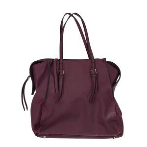 Urban Expressions Large Classic Work Tote/Shoulder Bag Maroon Women’s